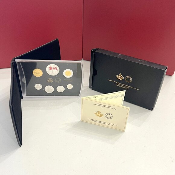 2015 Fine Silver Proof Set '50Th Anniversary of the Canadian Flag'! - Picture 1 of 16